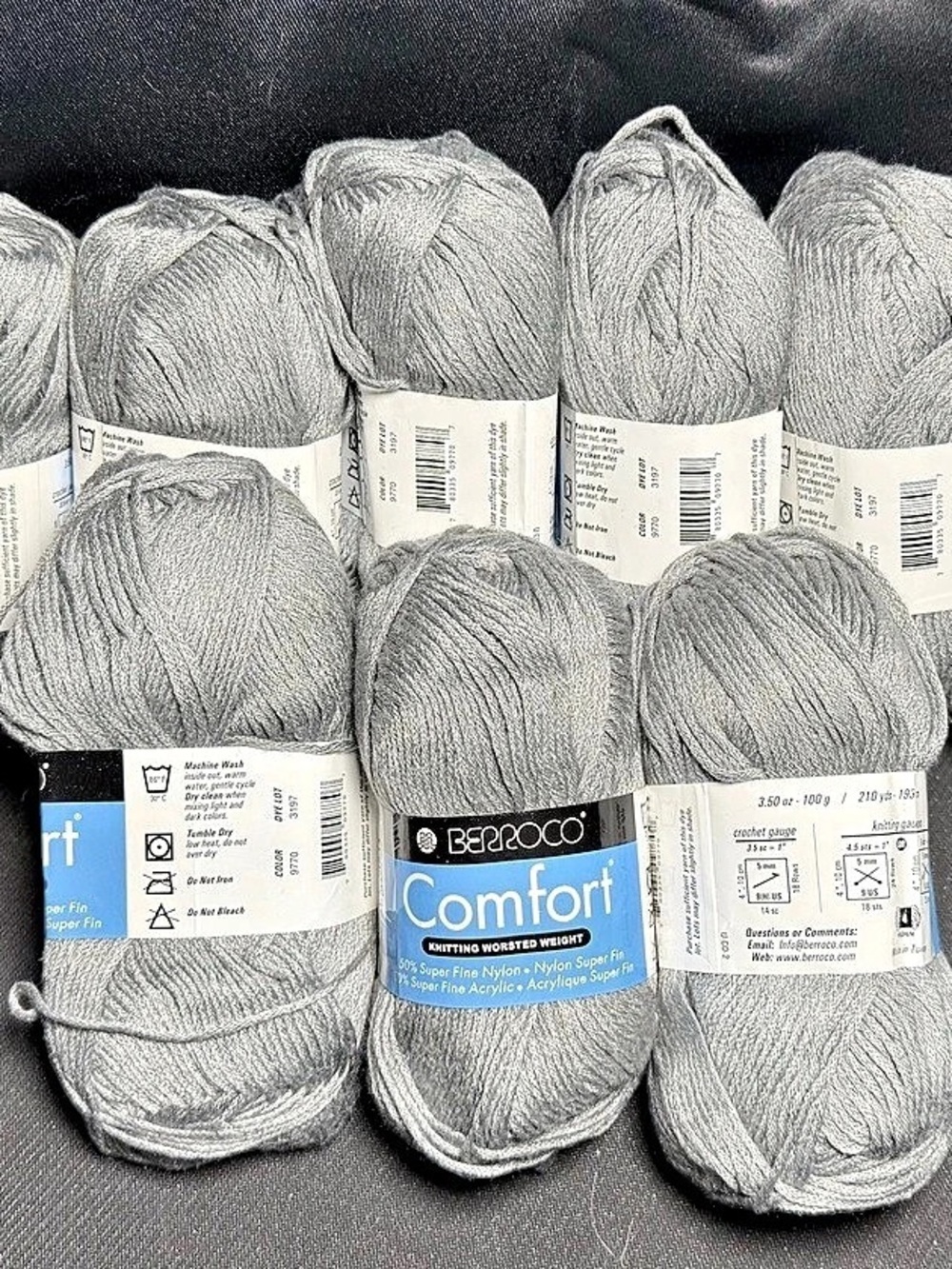 SUPER SOFT berroco Comfort Yarn Lot Grey
